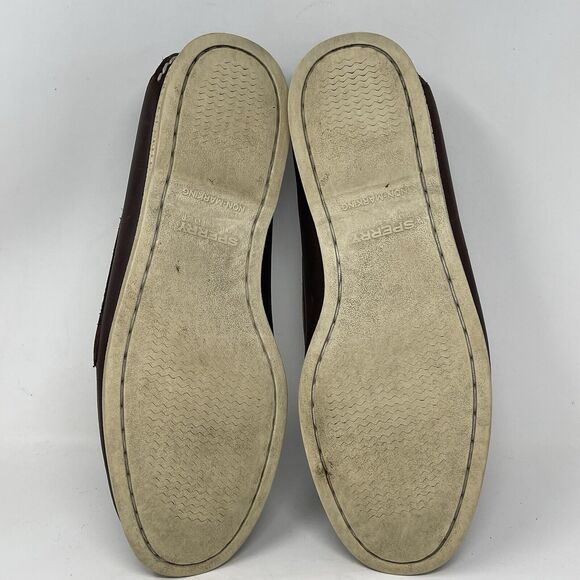 Sperry Top Sider Boat Shoes Mens 11 M Brown Leather Casual Two Eye Lace Up - Picture 14 of 16